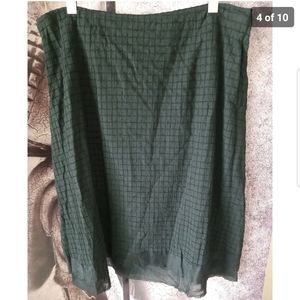 EILEEN FISHER Women's‎ Black K/L A Line Organic Cotton Lined Skirt Size L NWT